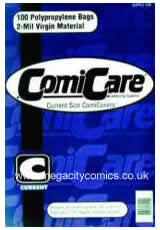 Comicare CURRENT Polypro Comic BAGS (pack of 100) MINIMUM ORDER: 2 PACKS