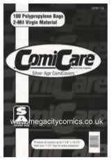 COMICARE Polypro Comic Bags SILVER AGE  (pack of 100) MINIMUM ORDER: 2 PACKS