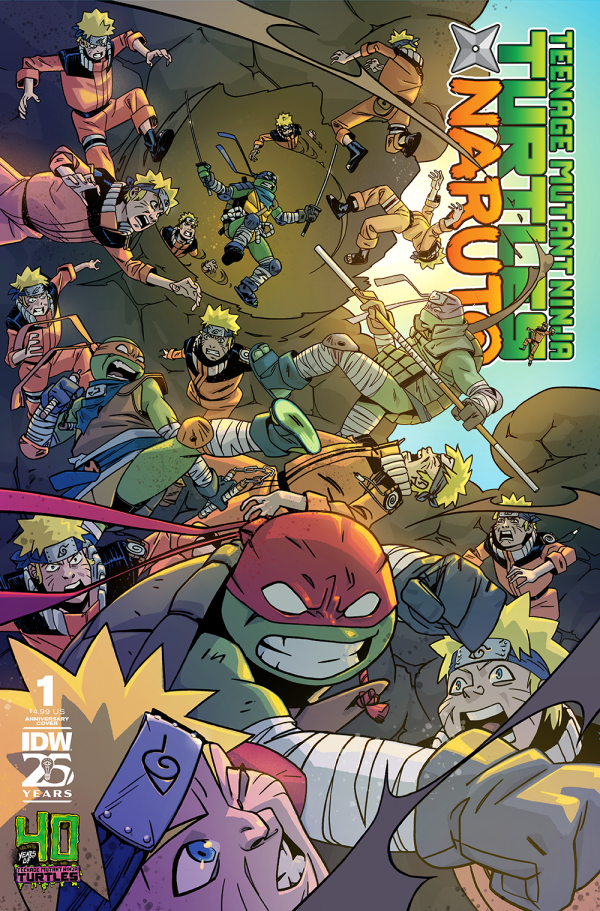 TMNT x NARUTO #1 40th Anniversary Variant